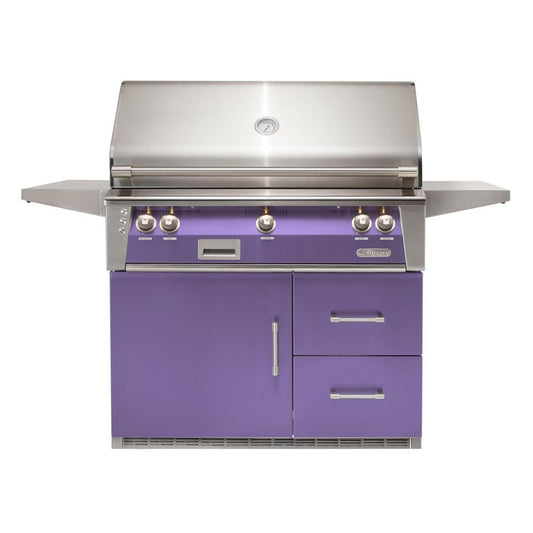 Alfresco ALXE 42-Inch Freestanding Propane Grill On Refrigerated Cart With Rotisserie in Blue Lilac - ALXE-42RFG-LP-S4005 - Image 1