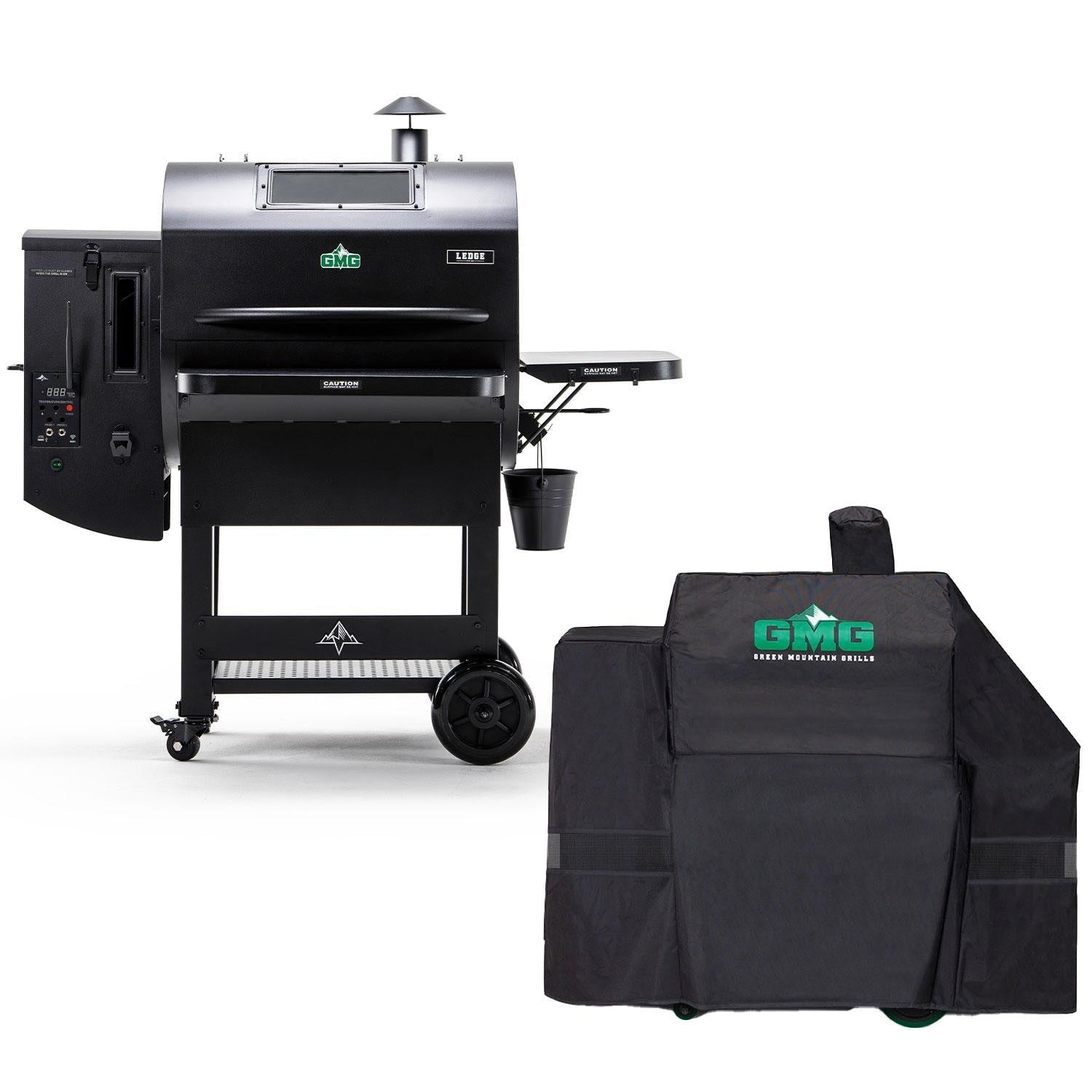 Green Mountain Grills Ledge Prime 2.0 WiFi Pellet Grill Bundle w/ SideBurn & Cover - Image 1