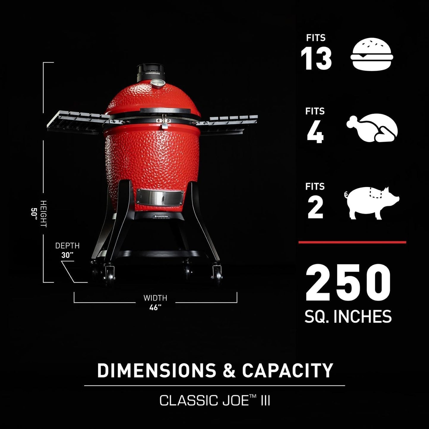 Kamado Joe Classic III 18-in Ceramic Kamado Grill Bundle - KJ15049325 - Image 3