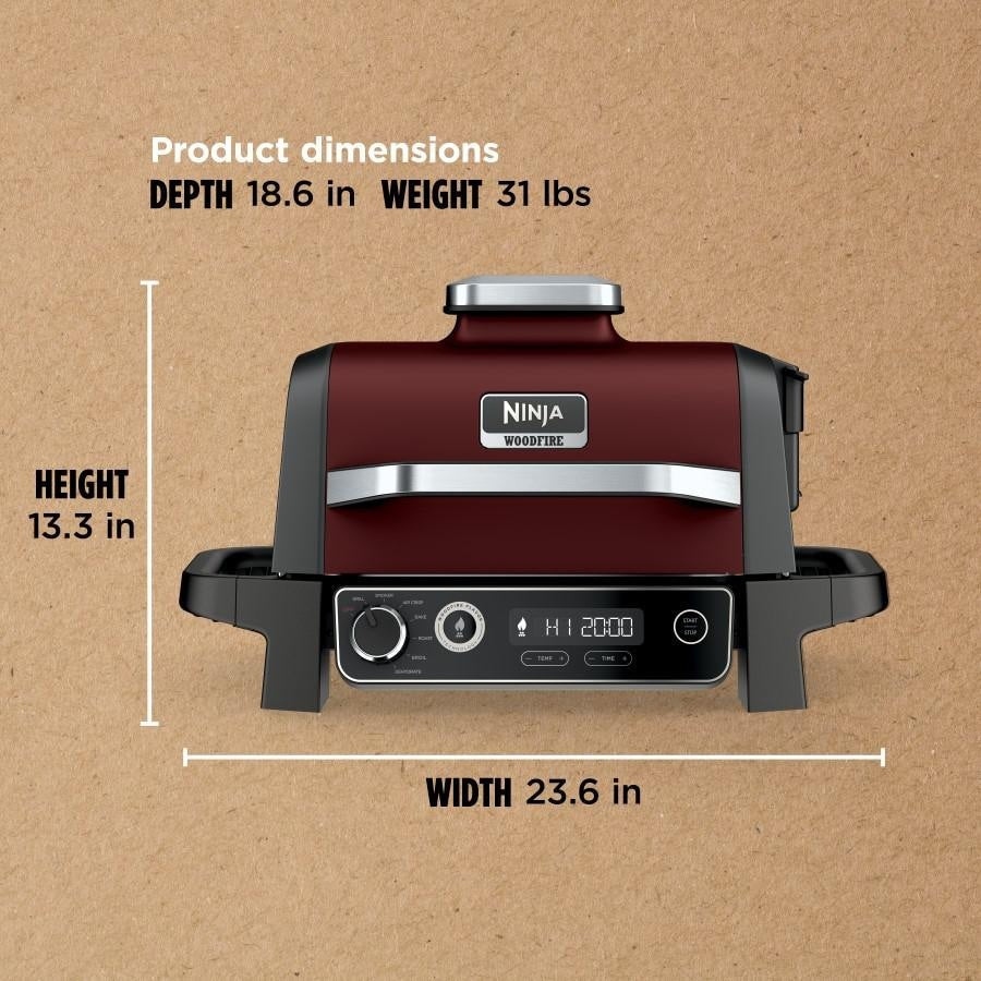 Ninja Woodfire Grill - Red - OG701RD - Image 12