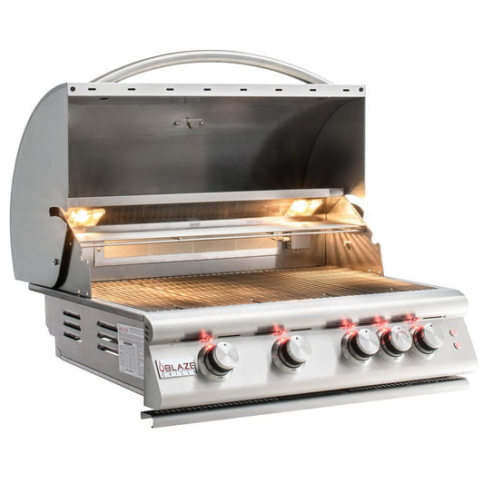 Blaze LTE 32-Inch 4-Burner Built-In Natural Gas Grill w/ Rear Infrared Burner & Grill Lights - BLZ-4LTE2-NG - Image 1