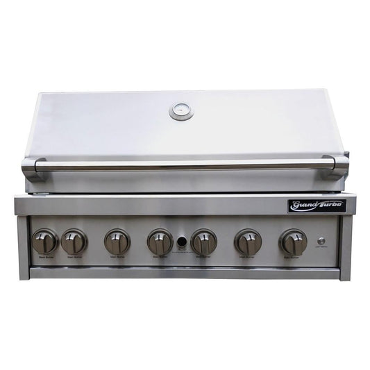 Grand Turbo 40-Inch 6-Burner Built-In Propane Gas Grill With Two Infrared Sear Burners & Rotisserie - B4019BLP - Image 1