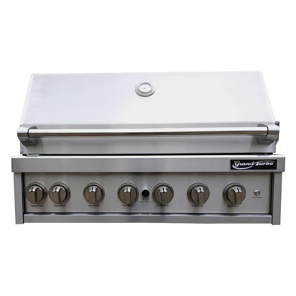 Grand Turbo 40-Inch 6-Burner Built-In Natural Gas Grill With Two Infrared Sear Burners & Rotisserie - B4019BNG - Image 1