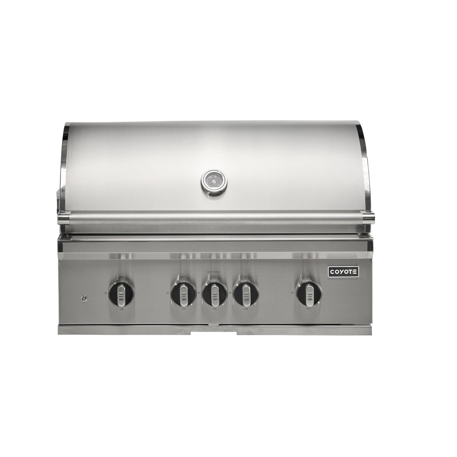 Coyote SL-Series 36-in 4-Burner  Built-In Propane Grill w/ Sear Burner, Rotisserie, & Safety Valve -  C3SL36LP - Image 1