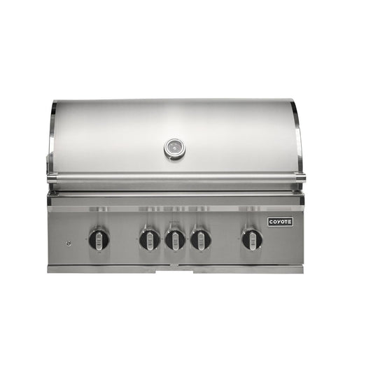 Coyote SL-Series 36-in 4-Burner  Built-In Propane Grill w/ Sear Burner, Rotisserie, & Safety Valve -  C3SL36LP - Image 1