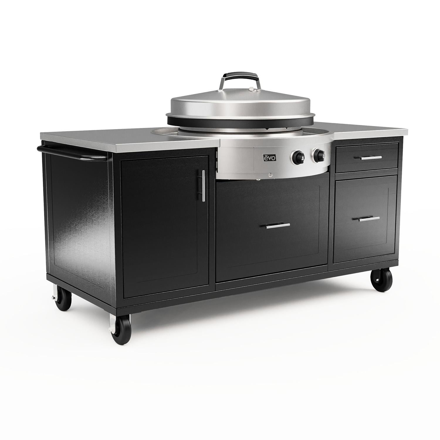 EVO Onyx Grill Cart W/Affinity 30G Flattop Natural Gas Griddle - 10-0055-NG - Image 2