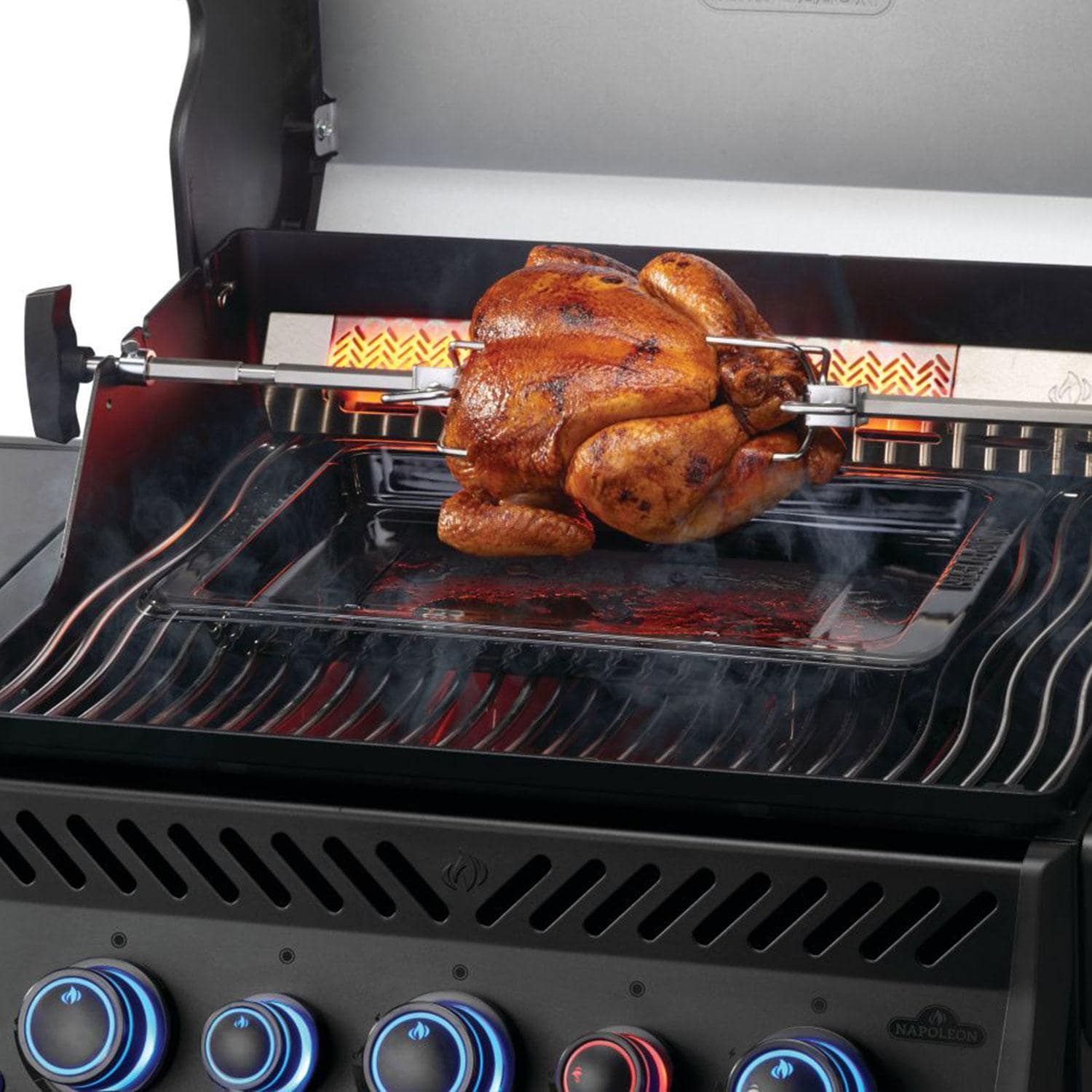 Napoleon Rogue PRO-S Phantom 425 3-Burner Propane Grill w/ Side Burner & SafetyGlow - RPS425RSIBPK-2-PHM - Image 16