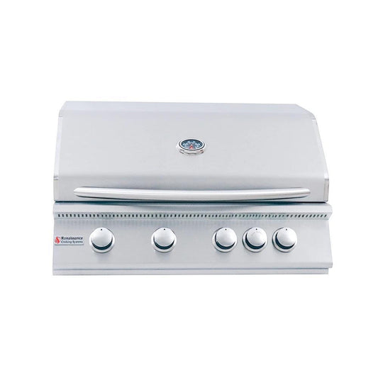 RCS Premier Series 32-Inch 4-Burner Built-In Natural Gas Grill With Rear Infrared Burner - RJC32A - Image 1