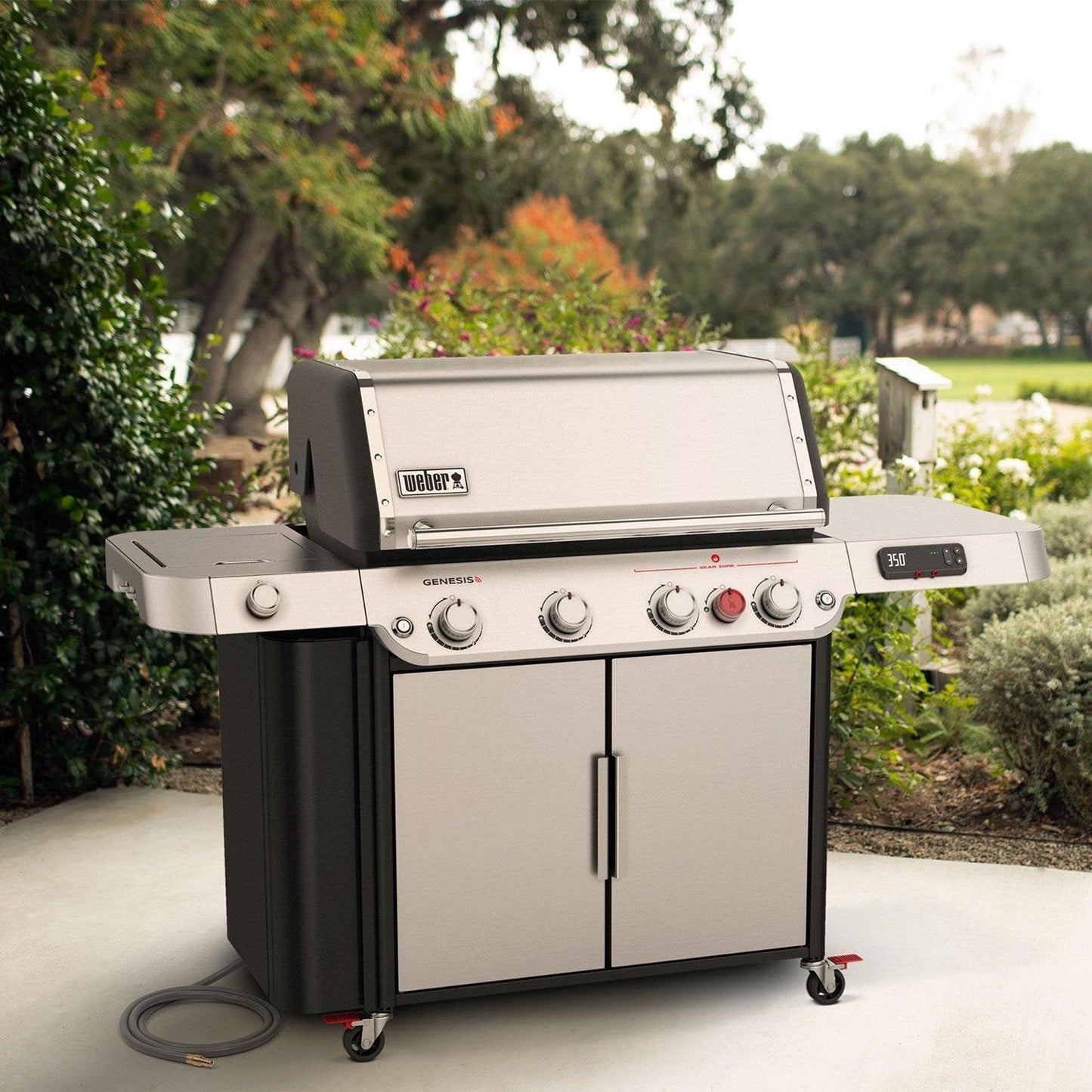 Weber Genesis SPX-435 Natural Gas Smart Grill w/ Sear Zone & Side Burner - Stainless Steel - 38800001 - Image 2