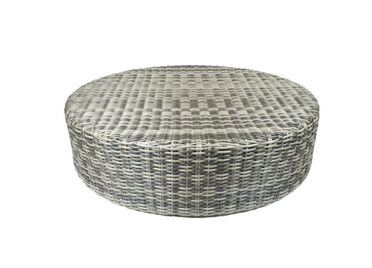 Athena Dark Round Ottoman 44"