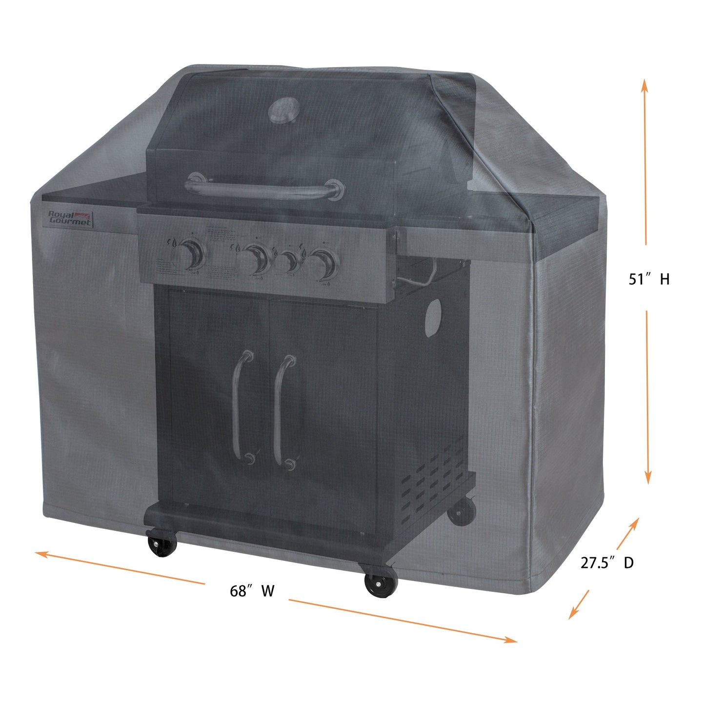 Grill Cover Platinum 32" Grill Cart Cover (68"x27.5"x51")