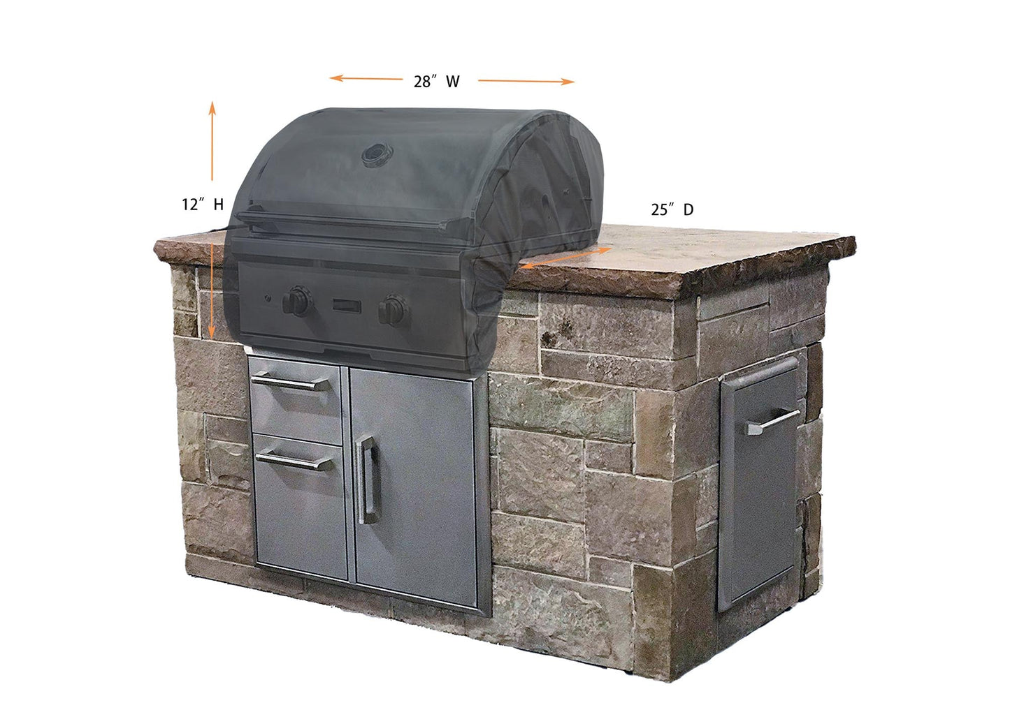 Grill Cover 26" Build-in Grill Cover (28"x25"x12") - Gold