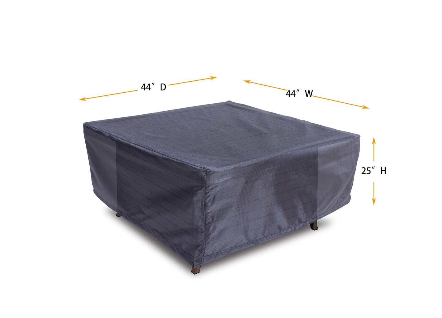 Fire Table Cover Square - 44" W x 44" D x 25" H Gold