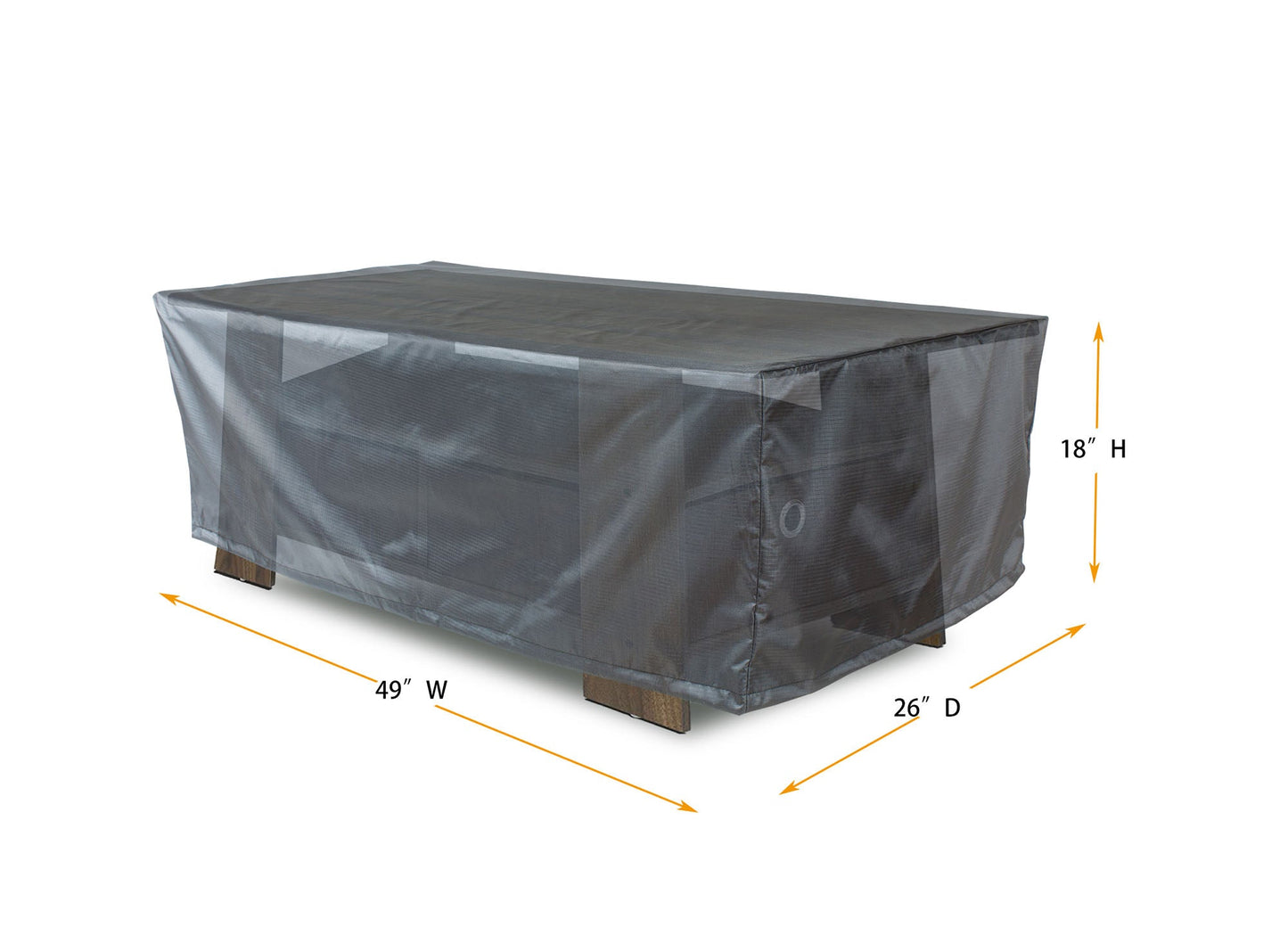 Coffee Table Cover Rectangle - 49"x26"x18"H Gold