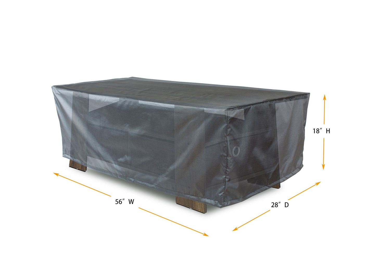 Coffee table Cover - 56" W x 28" D x 18" H - Mercury