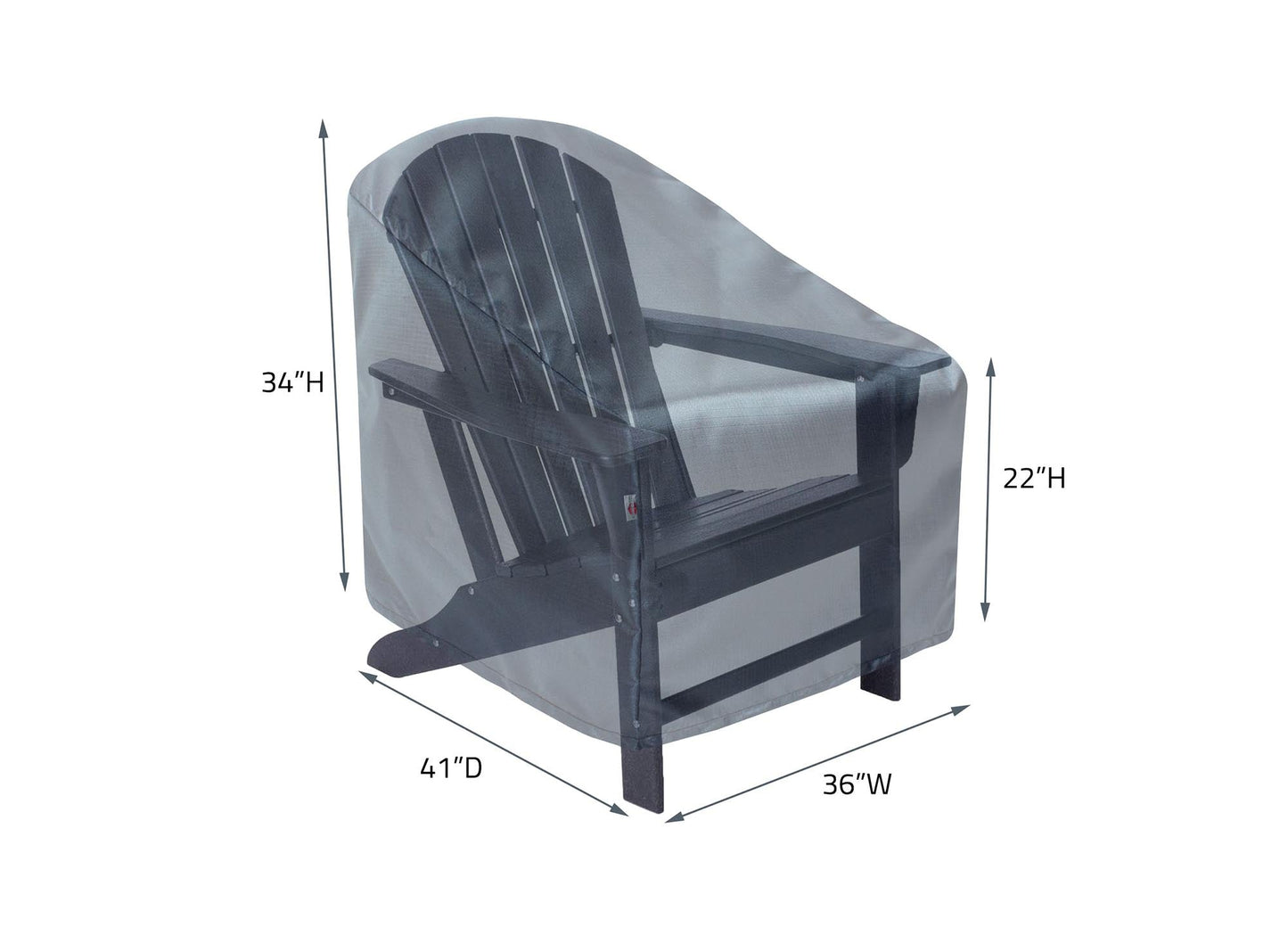 Lounge Chair Chair Cover Large - 36"Wx41"Dx34"H - Mercury