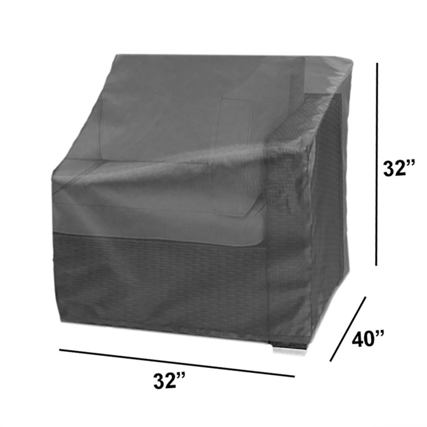 Modular Cover Left End - 32"Wx40"Dx32"H - Mercury