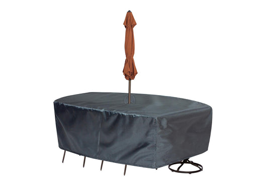 Shield Mercury Cover for 587 Fits Small Oval/Rectangle
Table & Chairs w/8 ties, velcro
closure, elastic & spring cinch lock