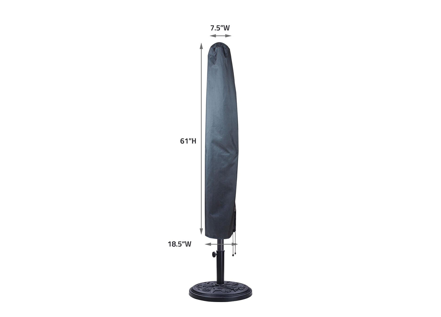 Umbrella Cover Large Market - 11.81''/15.75''Wx60''H - Mercury
