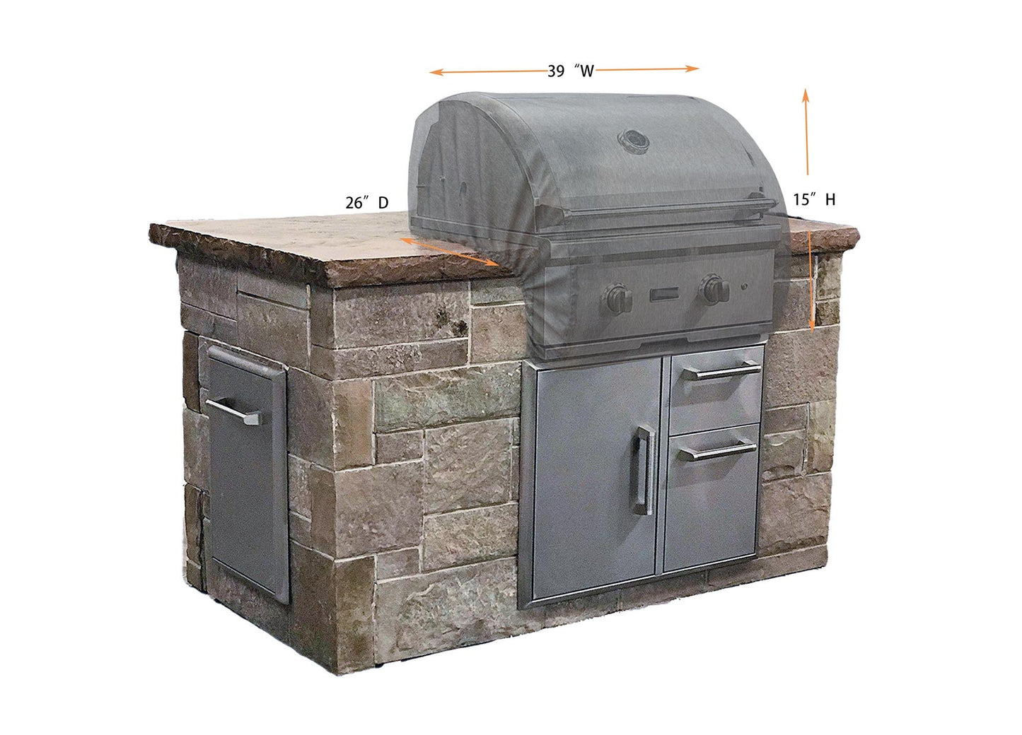 Grill Cover Platinum 38" Build-in Grill Cover (39"x26"x15")