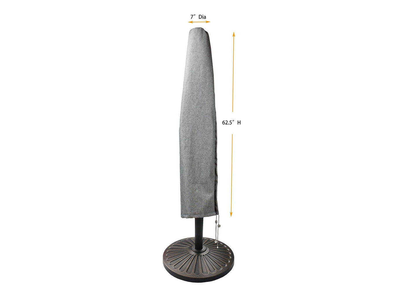 Umbrella Cover (Market Style) Round 9' - 7"Dia x 62.5"H Platinum