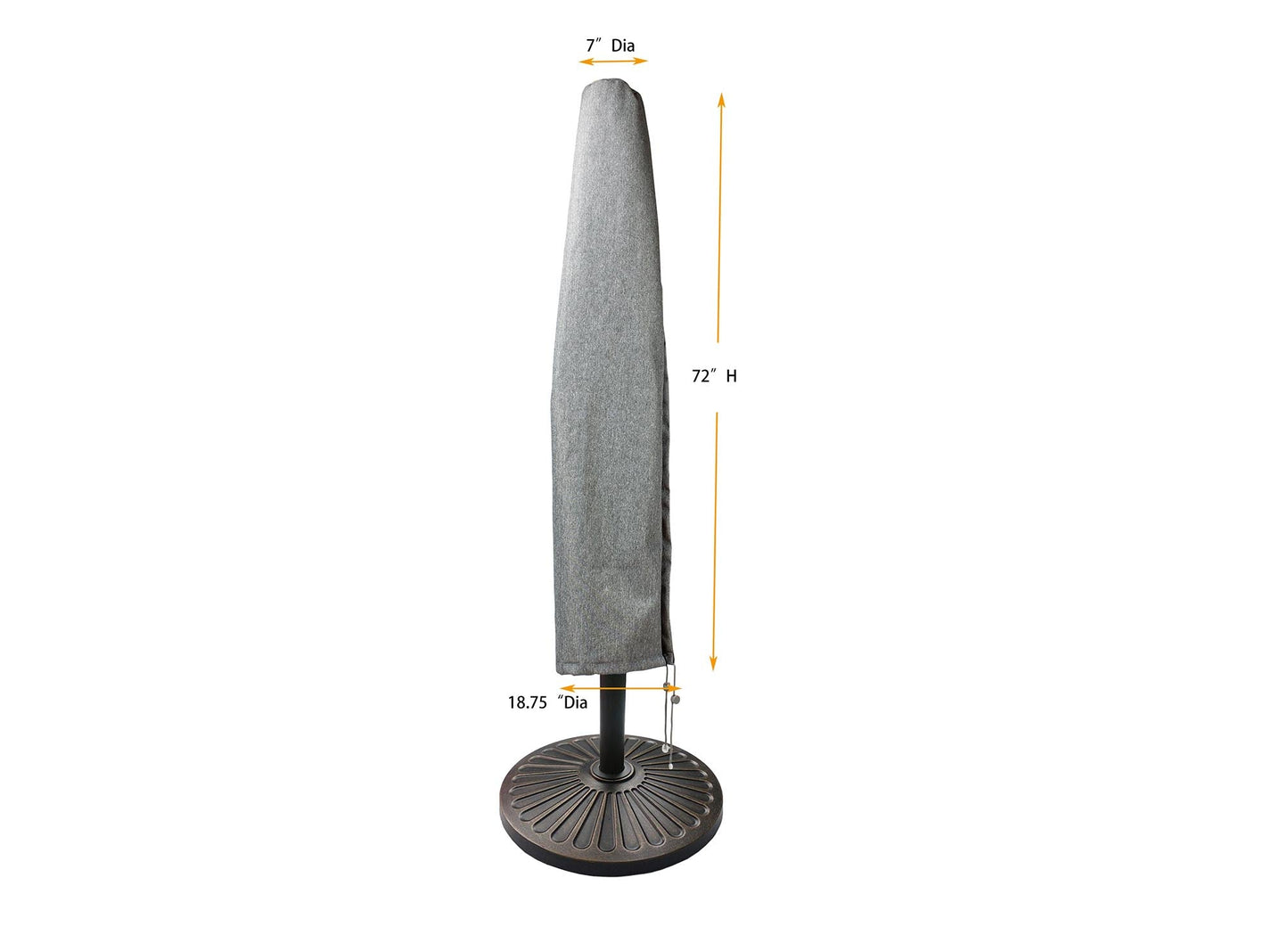 Umbrella Cover (Market style) Round 11' - 11.42"/18.75''Dia x 72"H Platinum