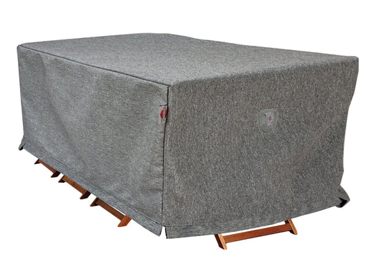 Premium Heavy-Duty Rectangular Dining Set Cover - 3-Layer Water & UV-Resistant, Platinum Series, 120"W x 78"D x32"H for Outdoor Patio Furniture