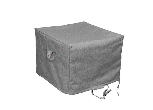 Premium Heavy-Duty Square Fire Table Cover - 3-Layer Water & UV-Resistant, Platinum Series, 44" W x 44" D x 25" H for Outdoor Patio Furniture