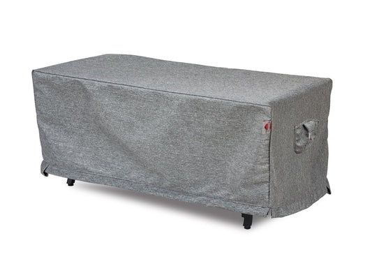Premium Heavy-Duty Rectangular Fire Table Cover - 3-Layer Water & UV-Resistant, Platinum Series, 53"W x 33"D x 25"H for Outdoor Patio Furniture