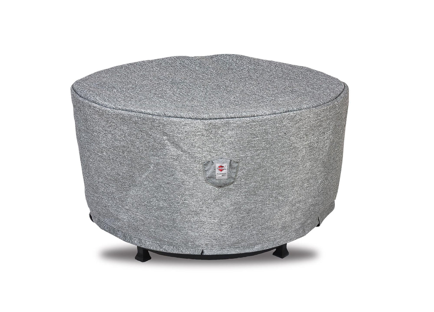 Premium Heavy-Duty Round Fire Table Cover - 3-Layer Water & UV-Resistant, Platinum Series, 36.5'Dia'x25''H for Outdoor Patio Furniture