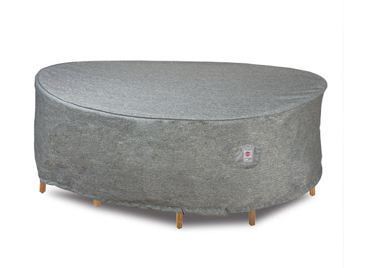 Premium Heavy-Duty Round Dining Set Cover - 3-Layer Water & UV-Resistant, Platinum Series, 94''Dia x 32"H for Outdoor Patio Furniture