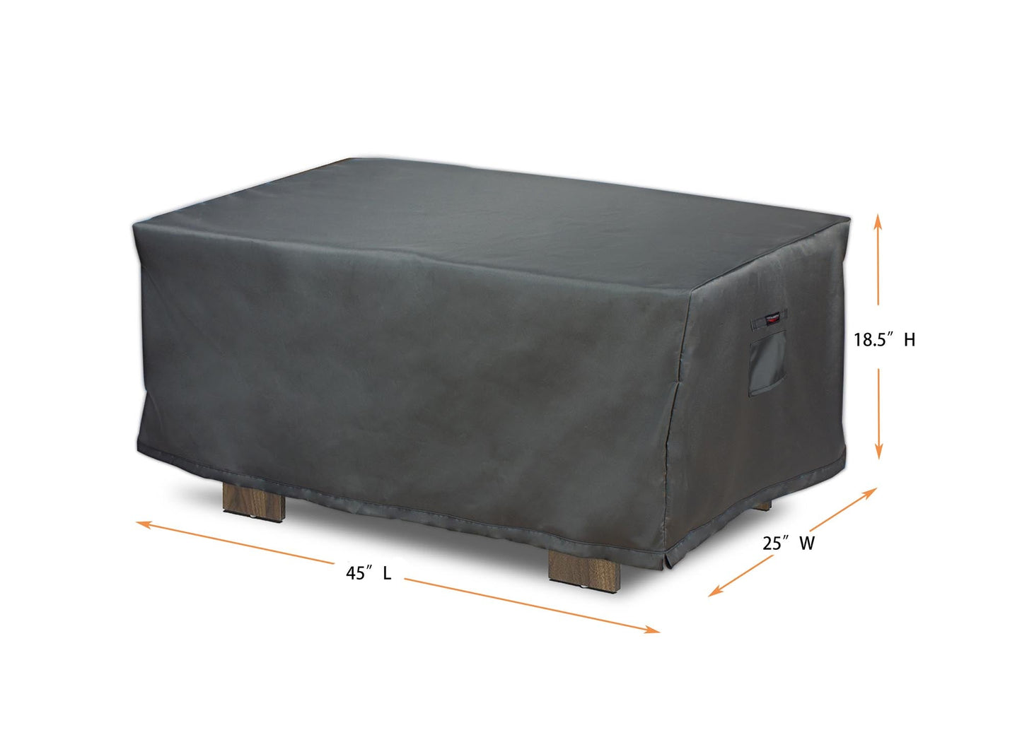 Coffee Table Cover Rectangle - 45"x 25"x18"H Titanium