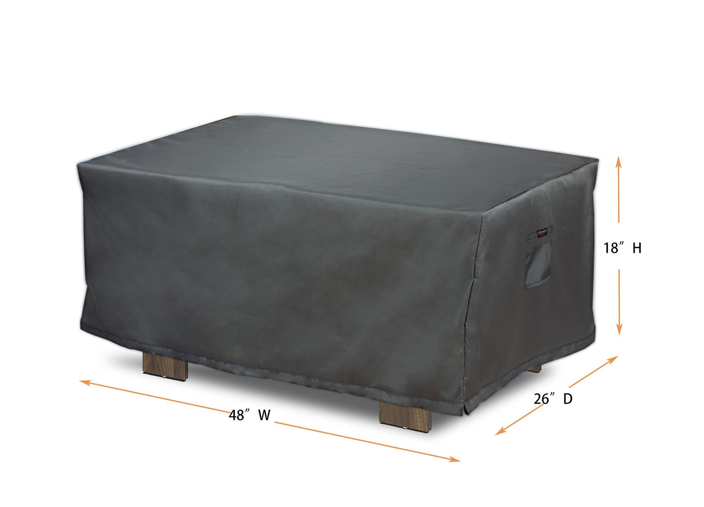 Coffee Table Cover Rectangle - 49"x26"x18"H Titanium