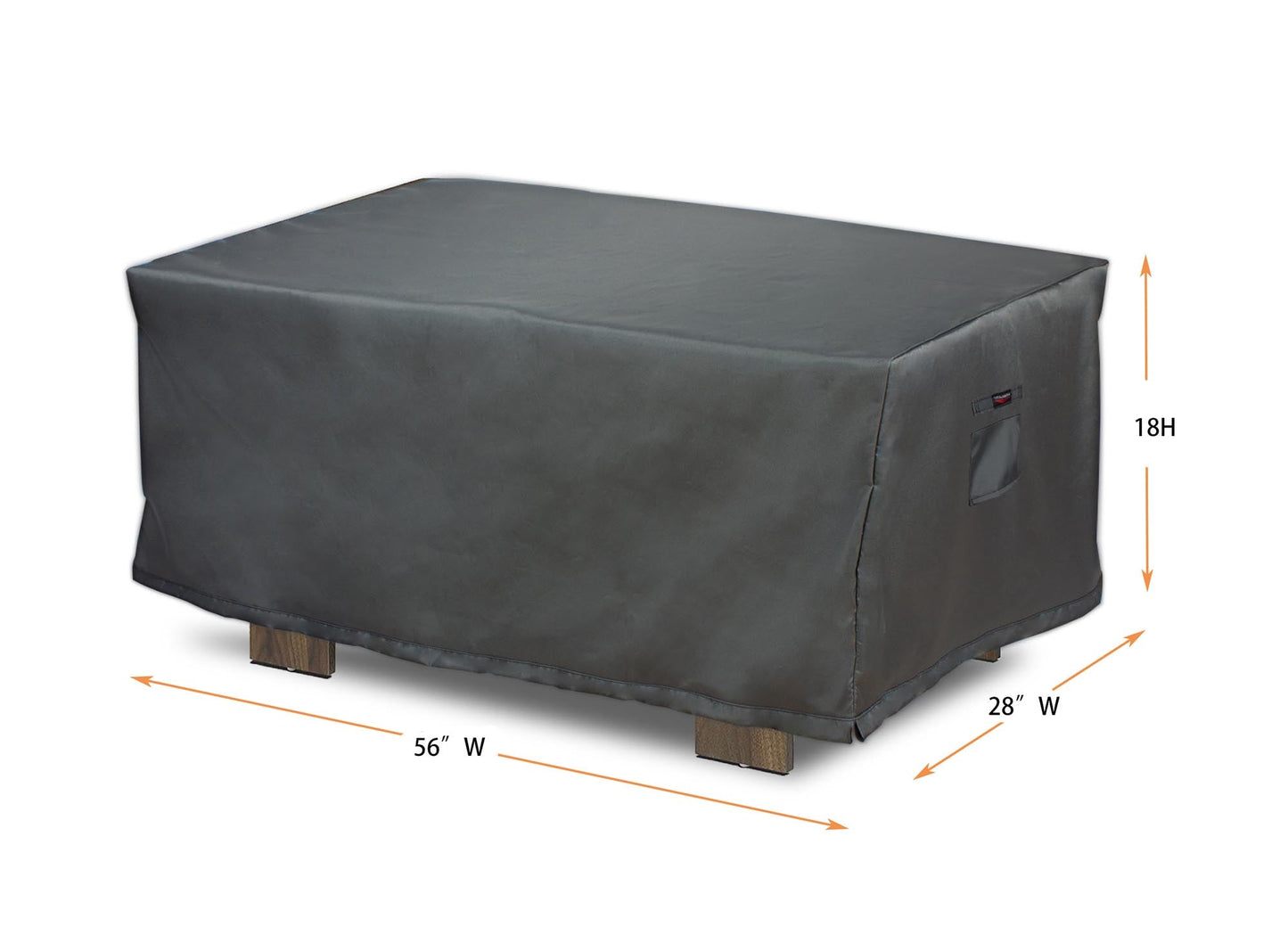 Coffee Table Cover Rectangle - 56"x28"x18"H Titanium