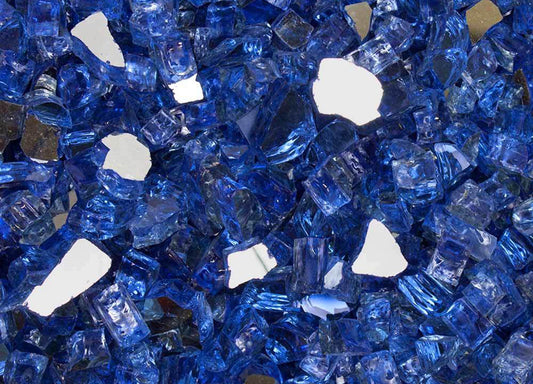 1/2" Reflective Blue Fireglass 15lb