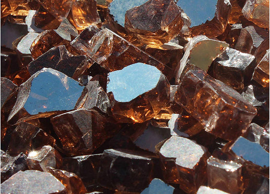 1/2" Reflective Copper Fireglass 15lb