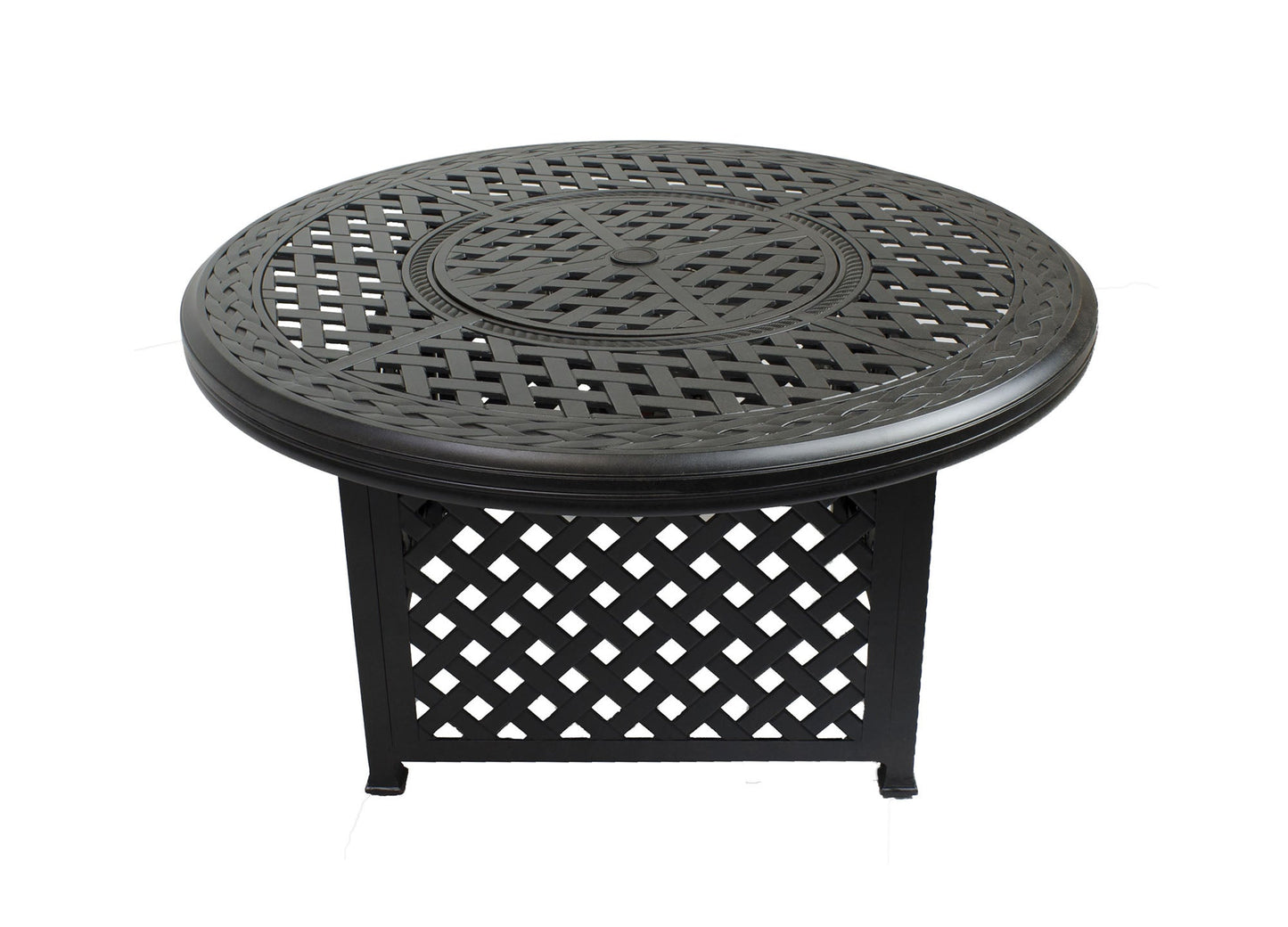 48" Round Chat Firepit Table Weave (Burner or Ice Bucket NOT Included)