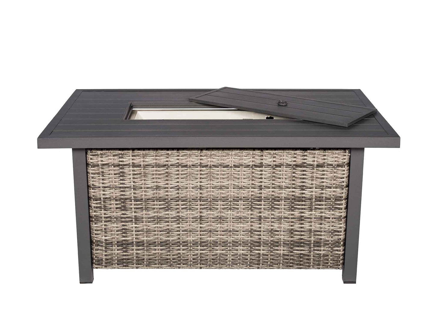 52" x 32" Rectangle Firepit Table Athena Dark