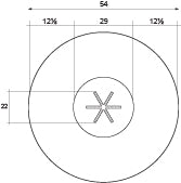 Fuego 54&quot; diameter Liquid Propane diagram