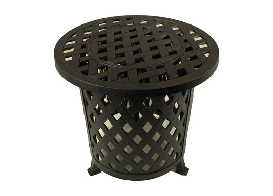 21" Round Multi-Purpose Accent Table Weave (w/ Ice Bucket)