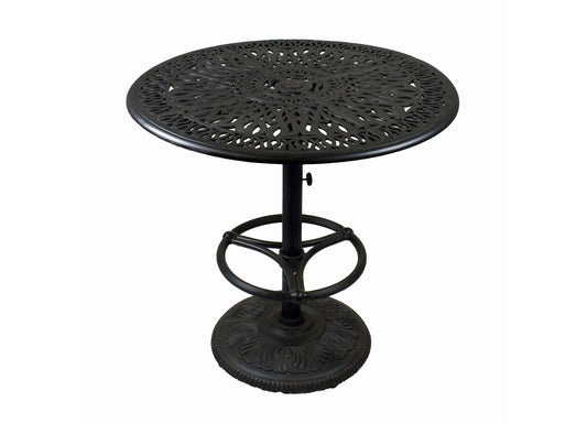 42" Round Pedestal Bar Table Signature With Footrest