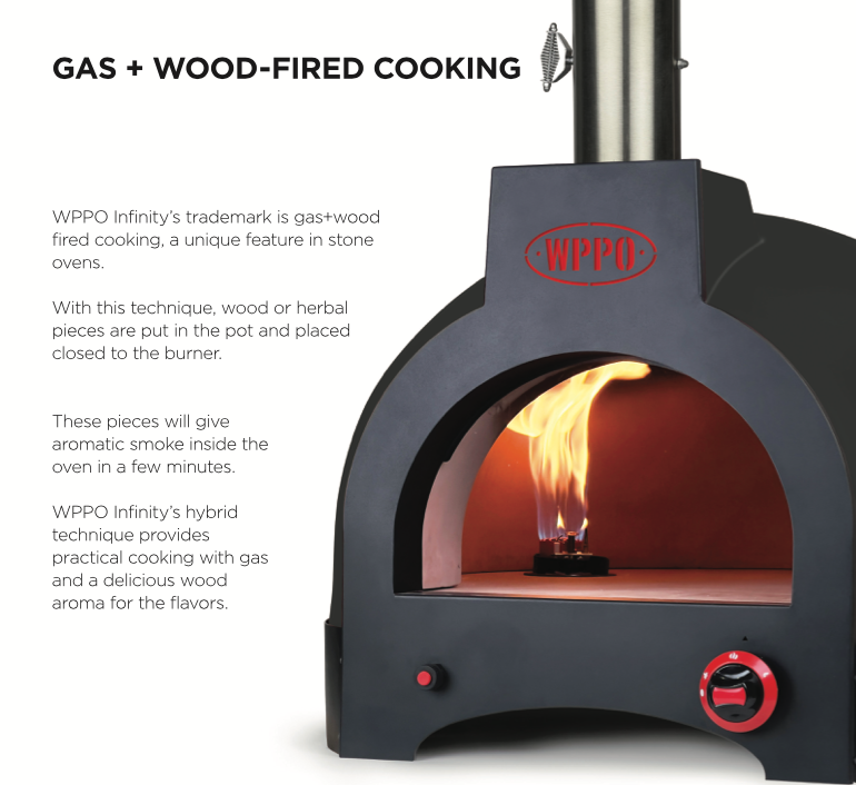 WPPO - Infinity 50 Wood / Gas  Hybrid - 2 Pizza Oven. - WPPO LLC Direct