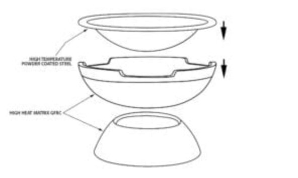 Falo 21&quot; Wood Burning Fire Pit diagram