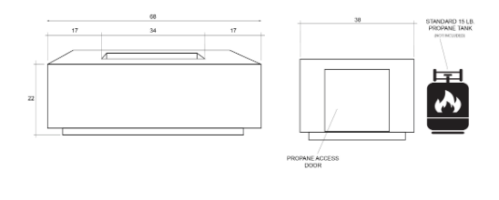 Porto 58 Enclosed Propane Unit diagram