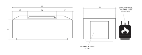 Porto 68 Enclosed Propane Unit diagram