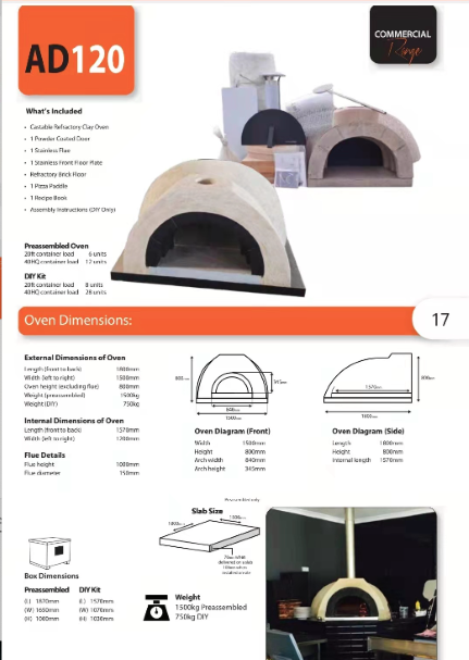 WDIY-AD120 DIY includes SS flue & black door 71x60x32 - WPPO LLC Direct