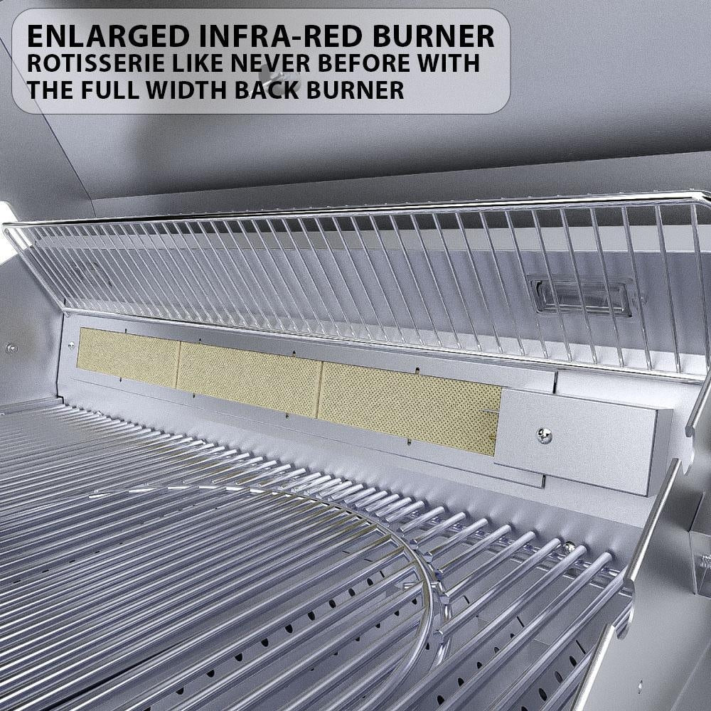 Sunstone Ruby 42-in 5-Burner Built-In Natural Gas Grill w/ Rotisserie - Ruby5BIR-NG - Image 6