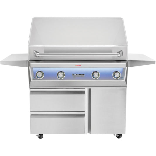 Twin Eagles Eagle One 42-Inch 3-Burner Natural Gas Grill with Sear Zone & Infrared Rotisserie Burner On Deluxe Cart - TE1BQ42RS-N - Image 1
