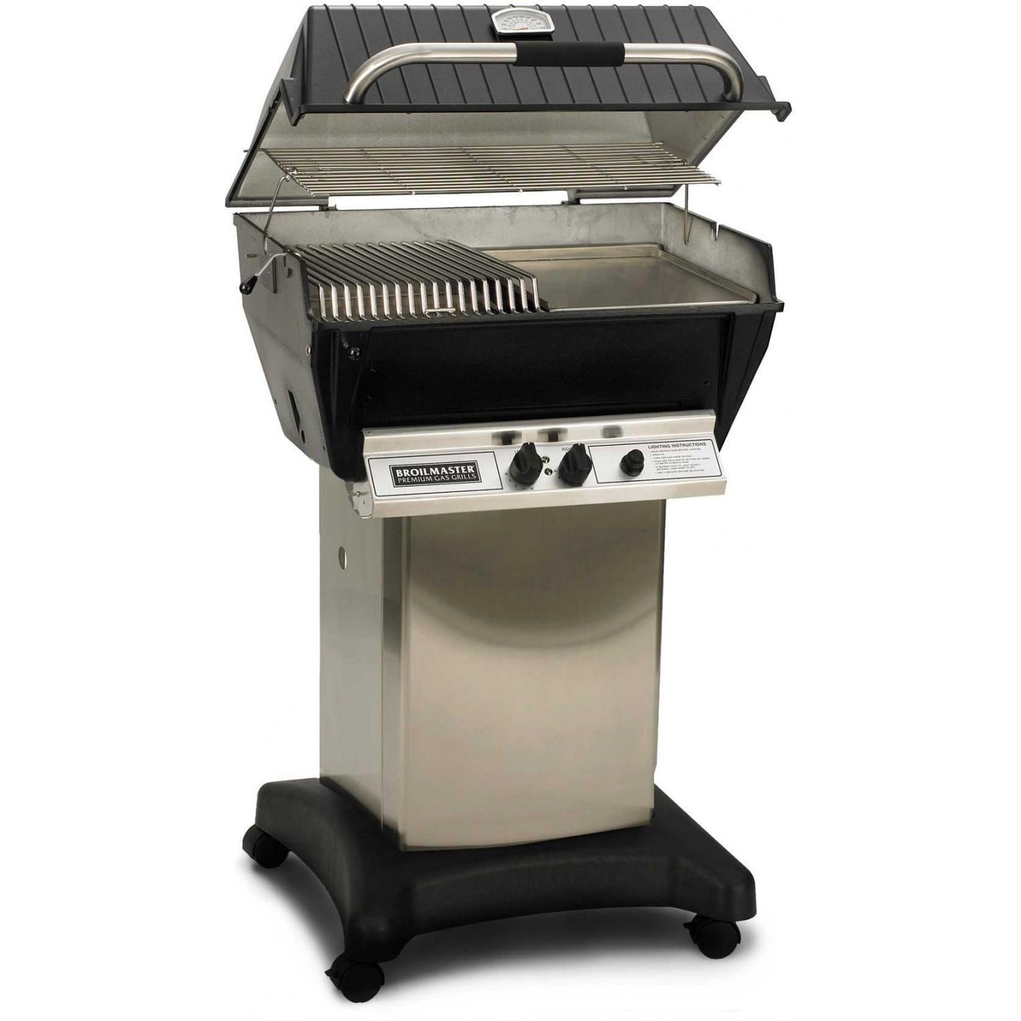 Broilmaster P3-SX Super Premium Propane Gas Grill On Stainless Steel Cart - Image 1