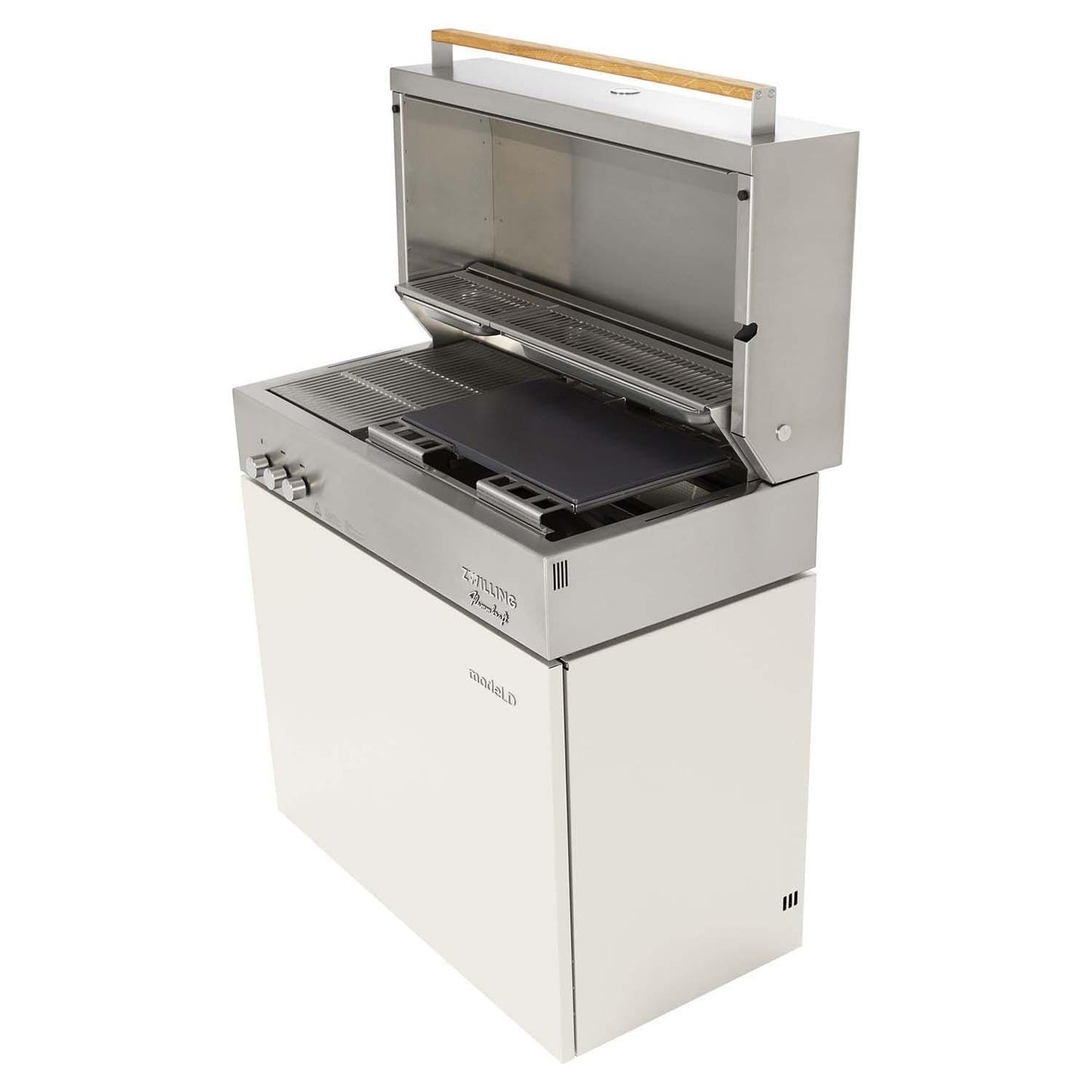 Flammkraft Model D Propane Gas Grill - Ivory White - 1029542